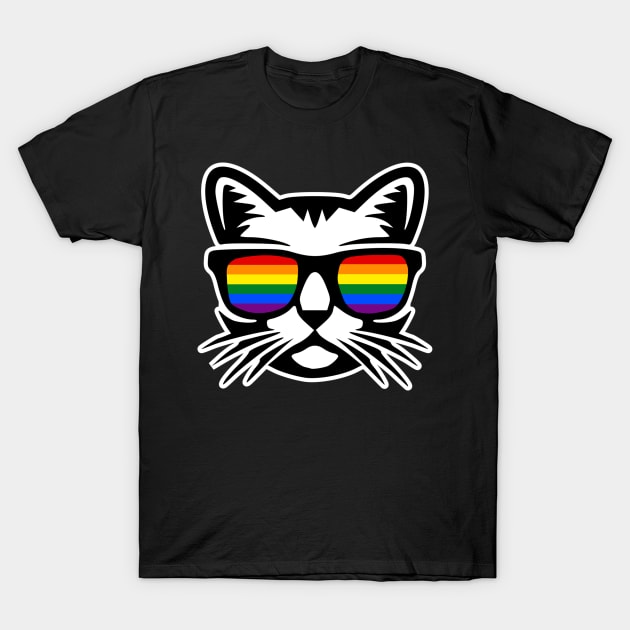 Gay cat Head T-Shirt by Geoji 